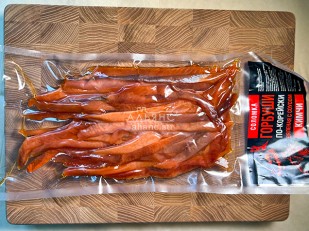 Фрайчизы со вкусом острый томат (100 гр.): Горбуша соломка по-корейски