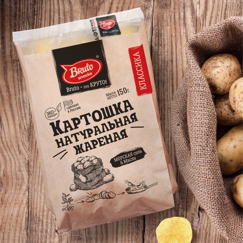 Картофель «Бруто» с солью 130 гр. в Мурманске